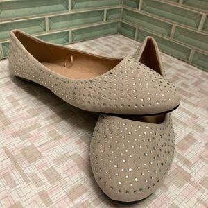 Fancy Flats with Rhinestones narrow sz 10